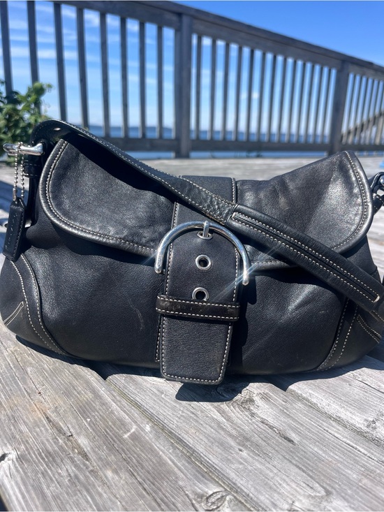 Coach Handbags - Coach A04S - 9248 Vintage Soho Y2K Black Leather Shoulder Bag